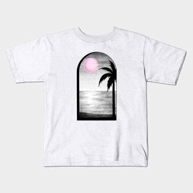 Sunset beach Kids T-Shirt by Smurnov